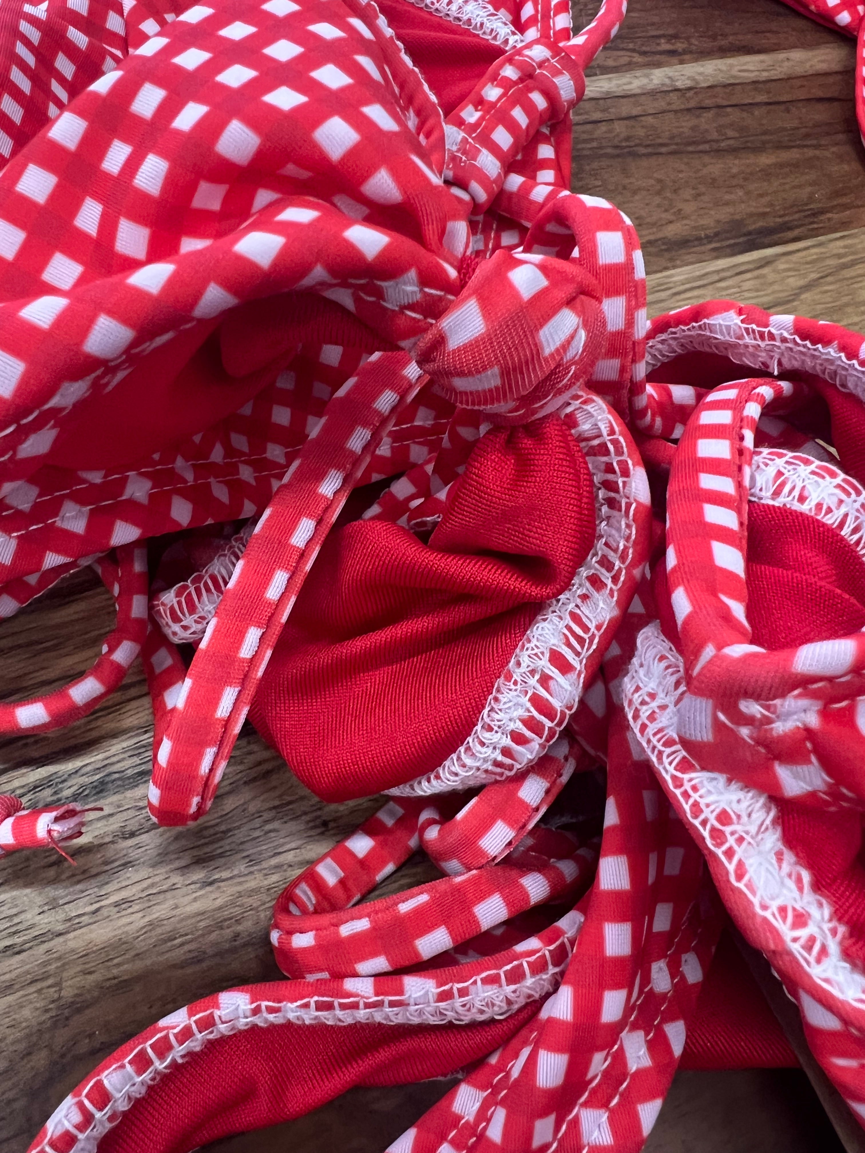 Marcee Gingham Bikini Knot