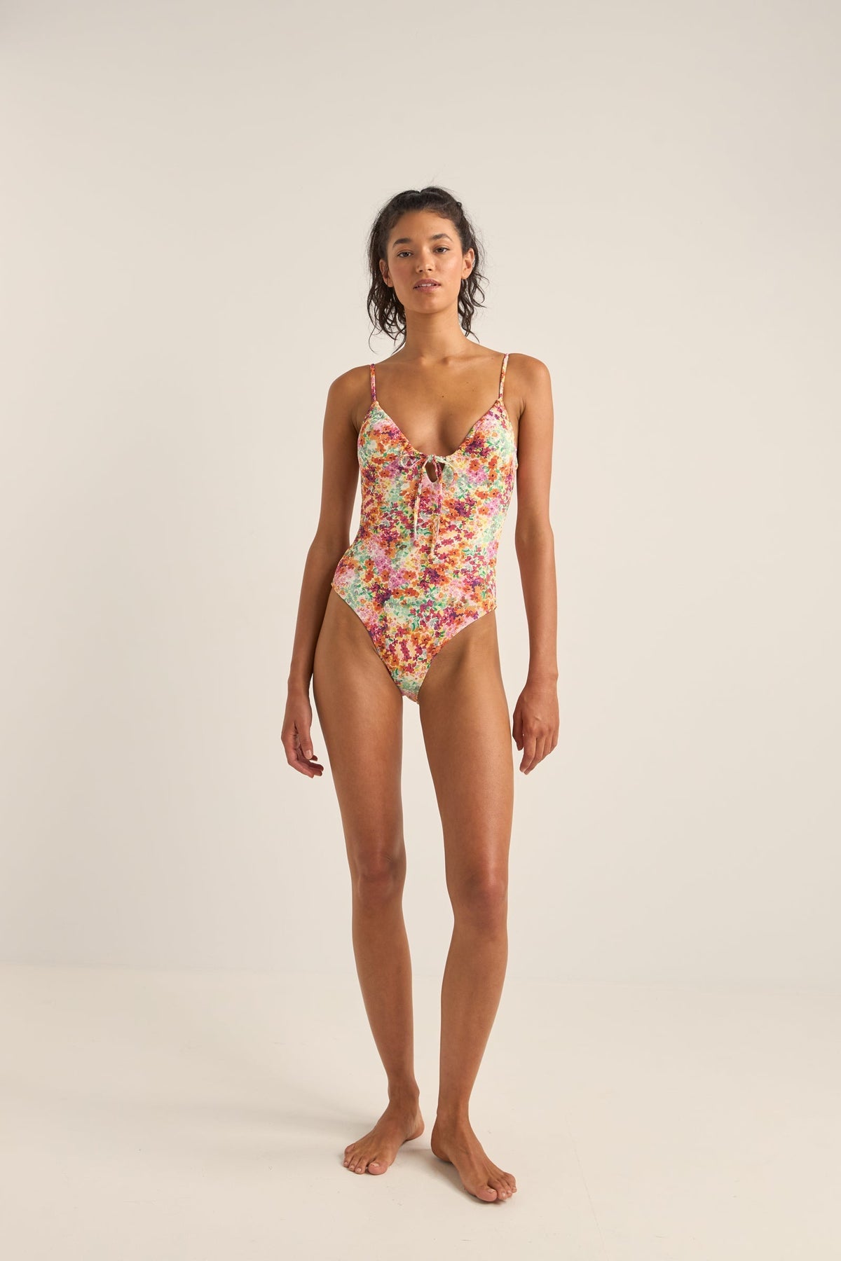 Sierra Floral Tie Front One Piece