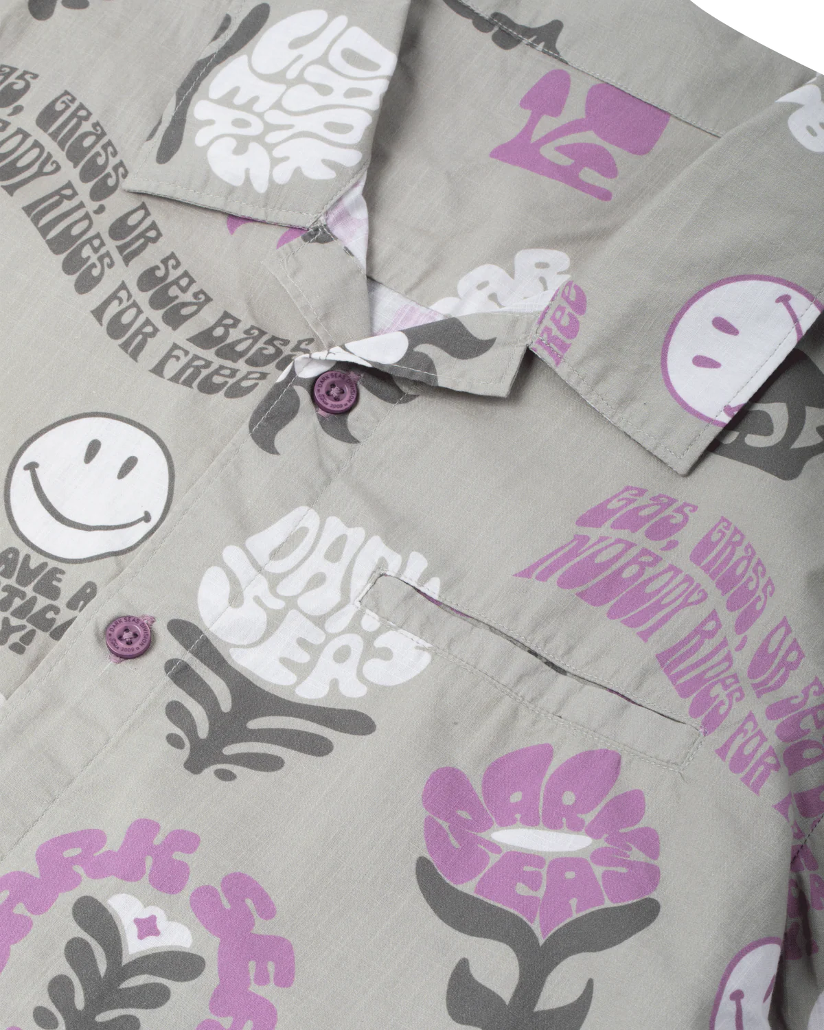 Camisa Mar Vista Dark Seas - Detalle de tejido Moss