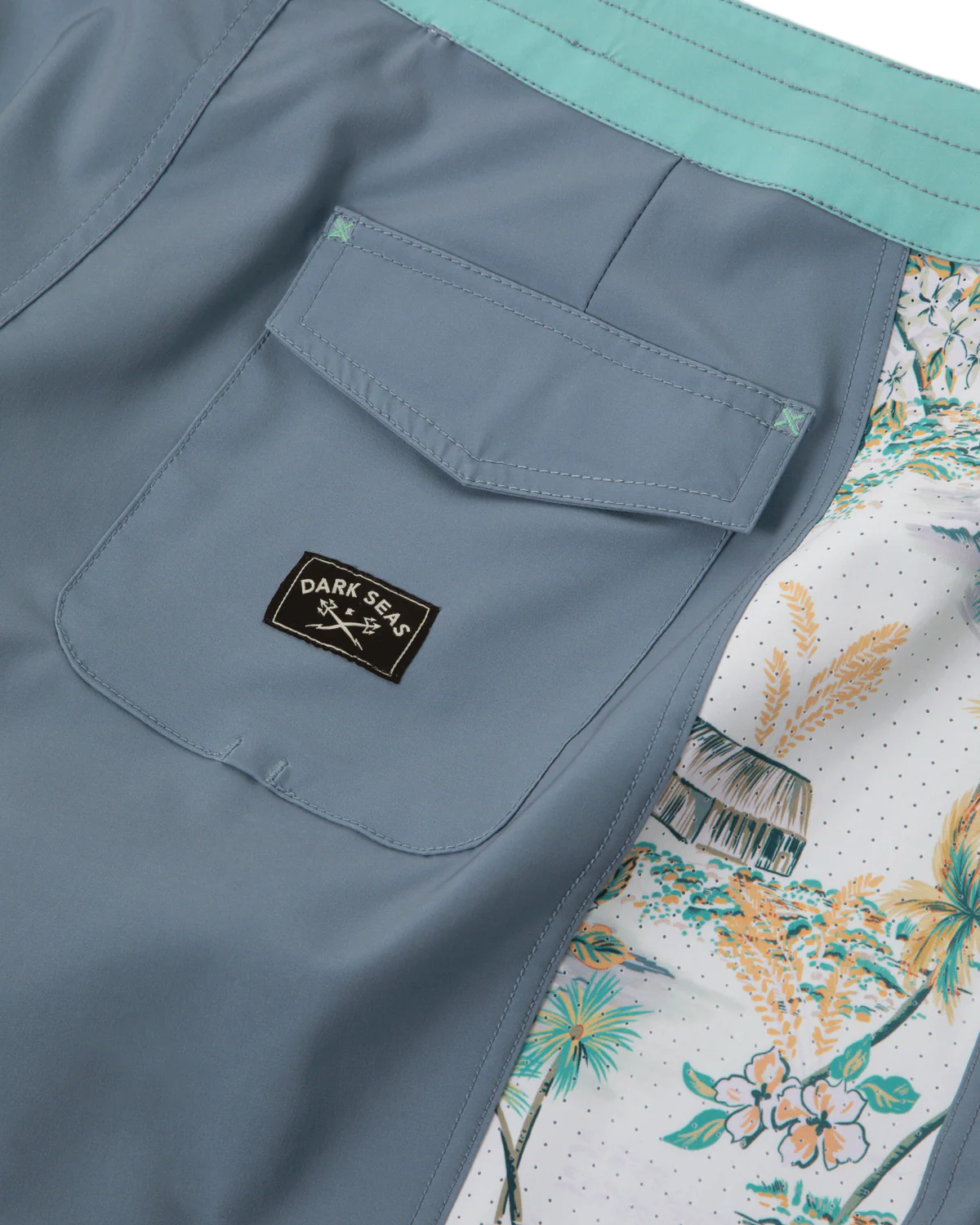 Boardshort Intercoastal Dark Seas - Detalle de bolsillo Flint