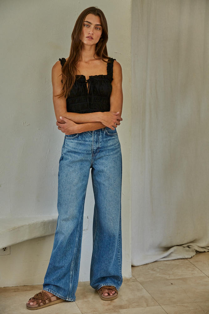 Cera Smocked Crop