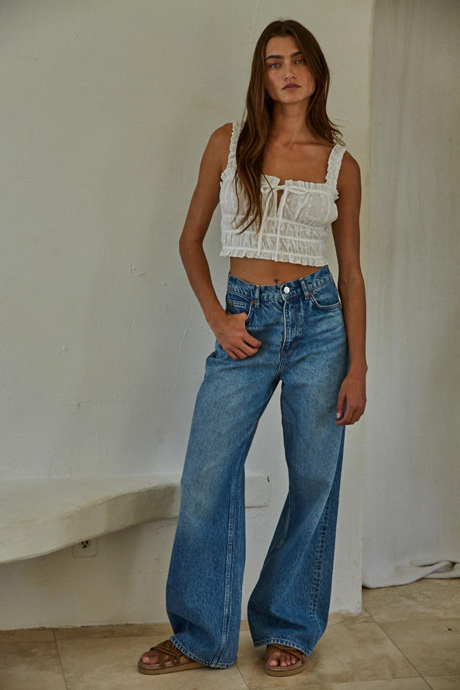 Cera Smocked Crop