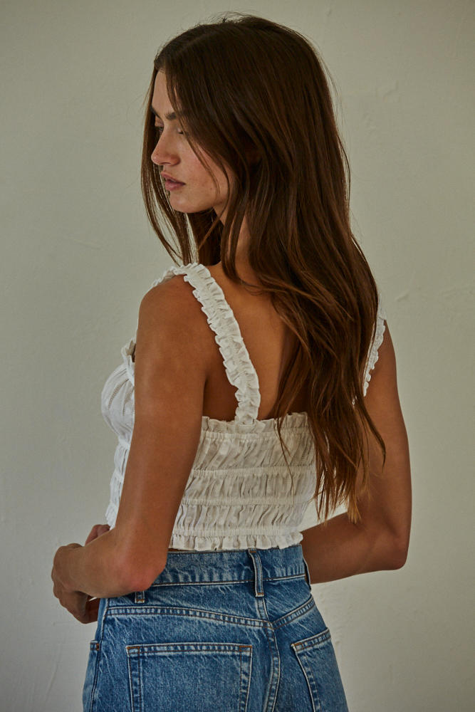 Cera Smocked Crop