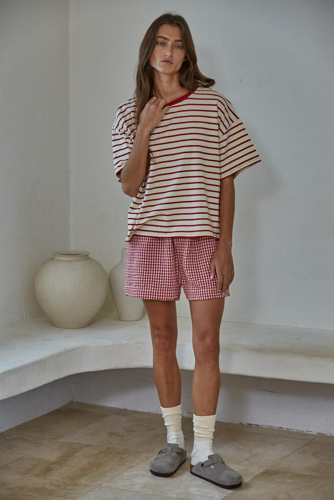 Michel Gingham Shorts