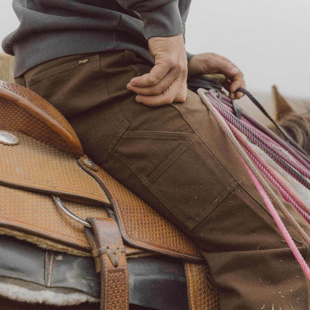 Bison Canvas Pant Tobacco - Seager
