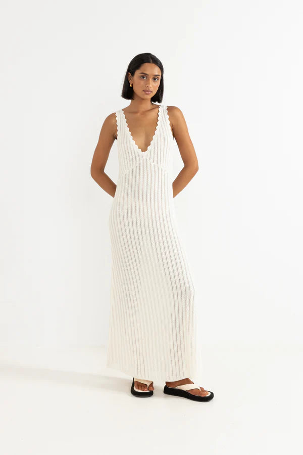 Scallop Knit Maxi Dress