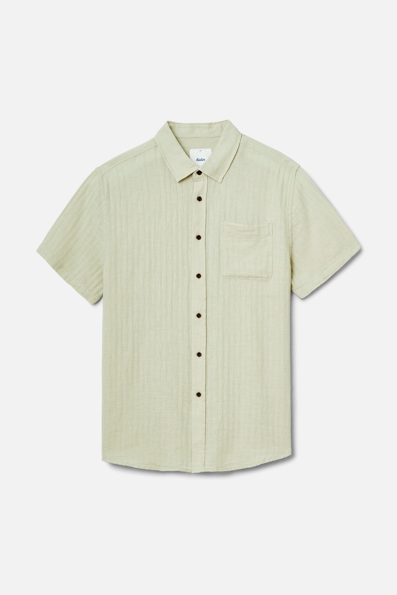 Alan Solid SS Shirt Mineral Gray - Flat Lay