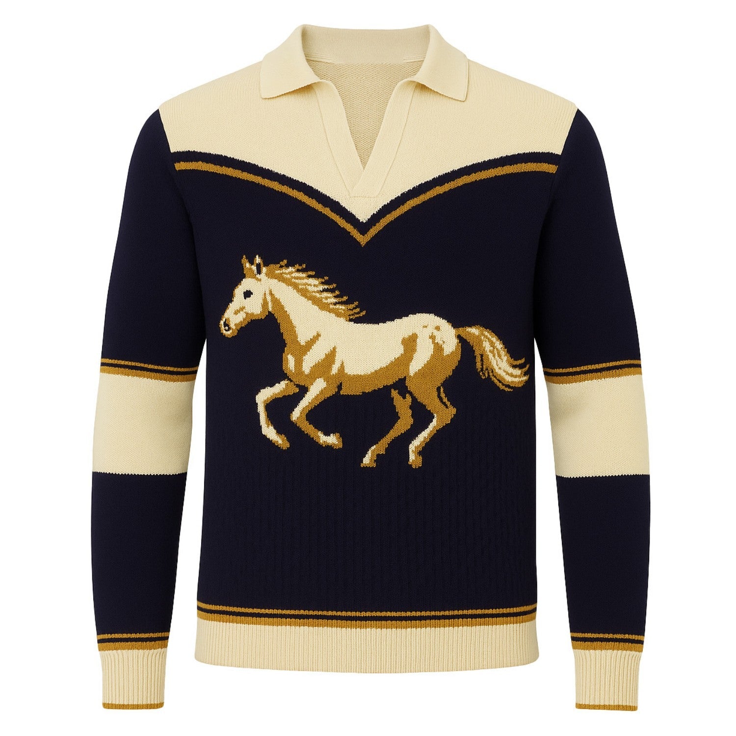 Animal Print Jacquard Knit Polo