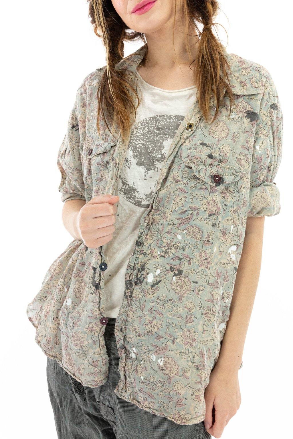 Block Print Kelly Western Shirt