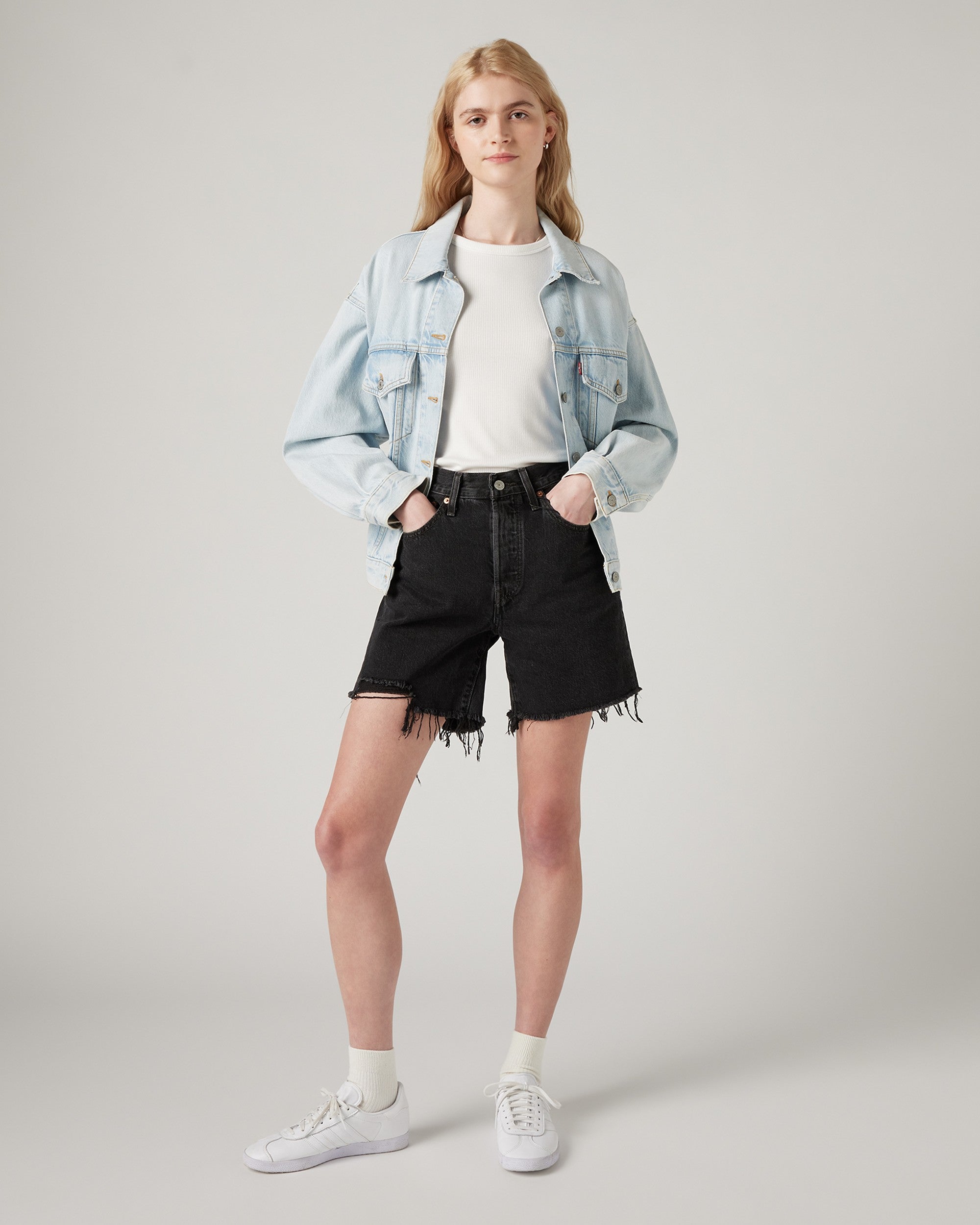 501® Mid Thigh Short Lunar Black - Levi's - Vista frontal