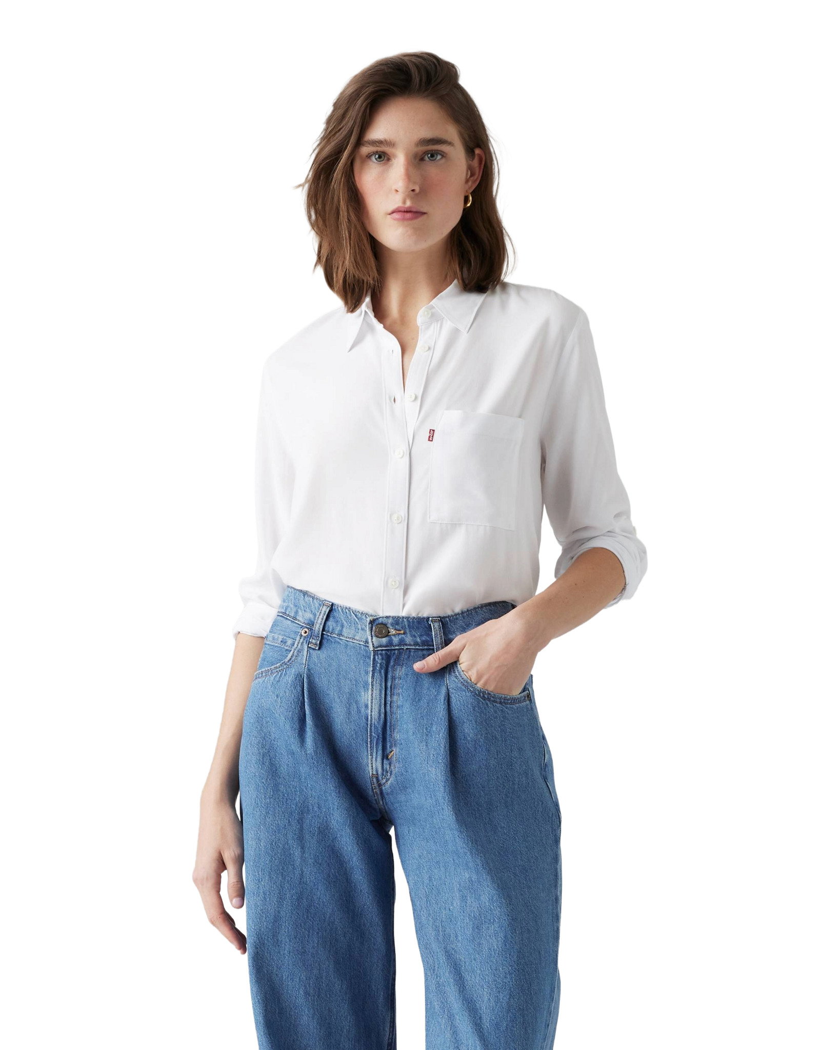 Darlene Utility Shirt Rivington Stripe Crystal Pink - Levi's