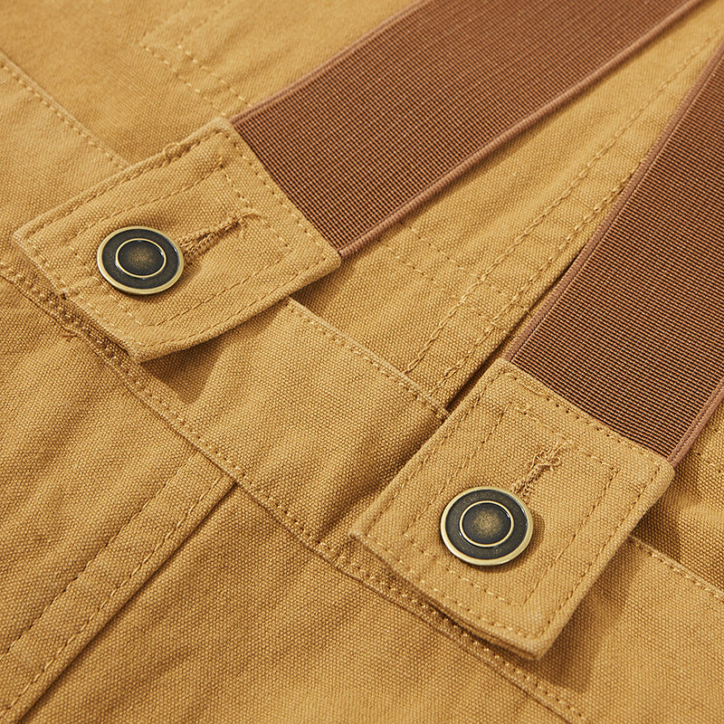 Retro Casual Suspender Jumpsuit