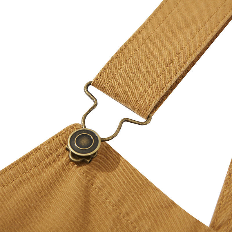 Retro Casual Suspender Jumpsuit