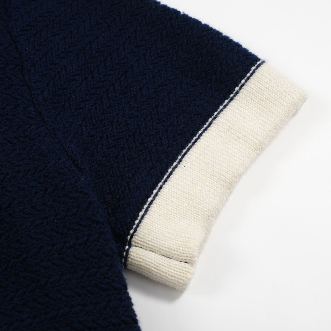 60s Navy Open Collar Polo