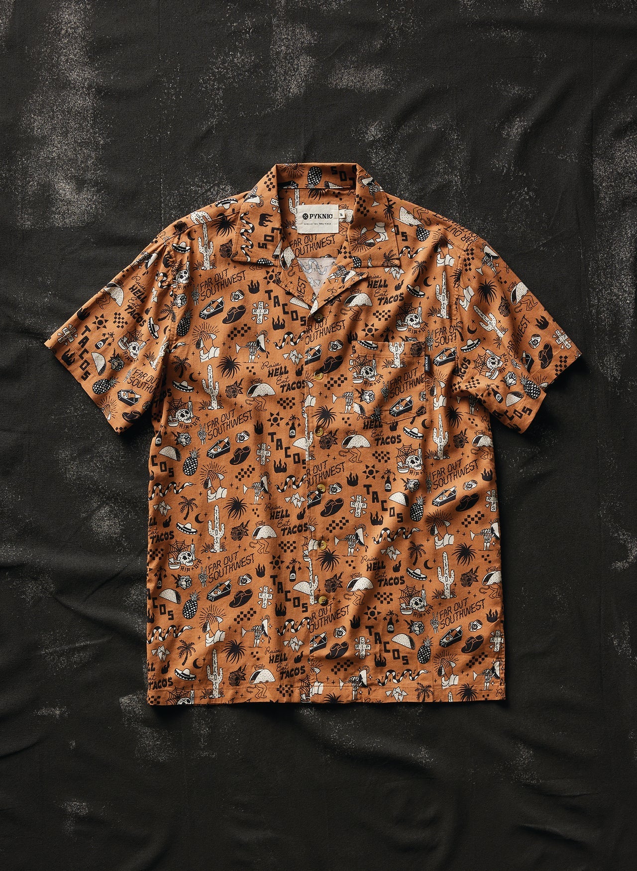 Raise Hell Eat Tacos Button Up
