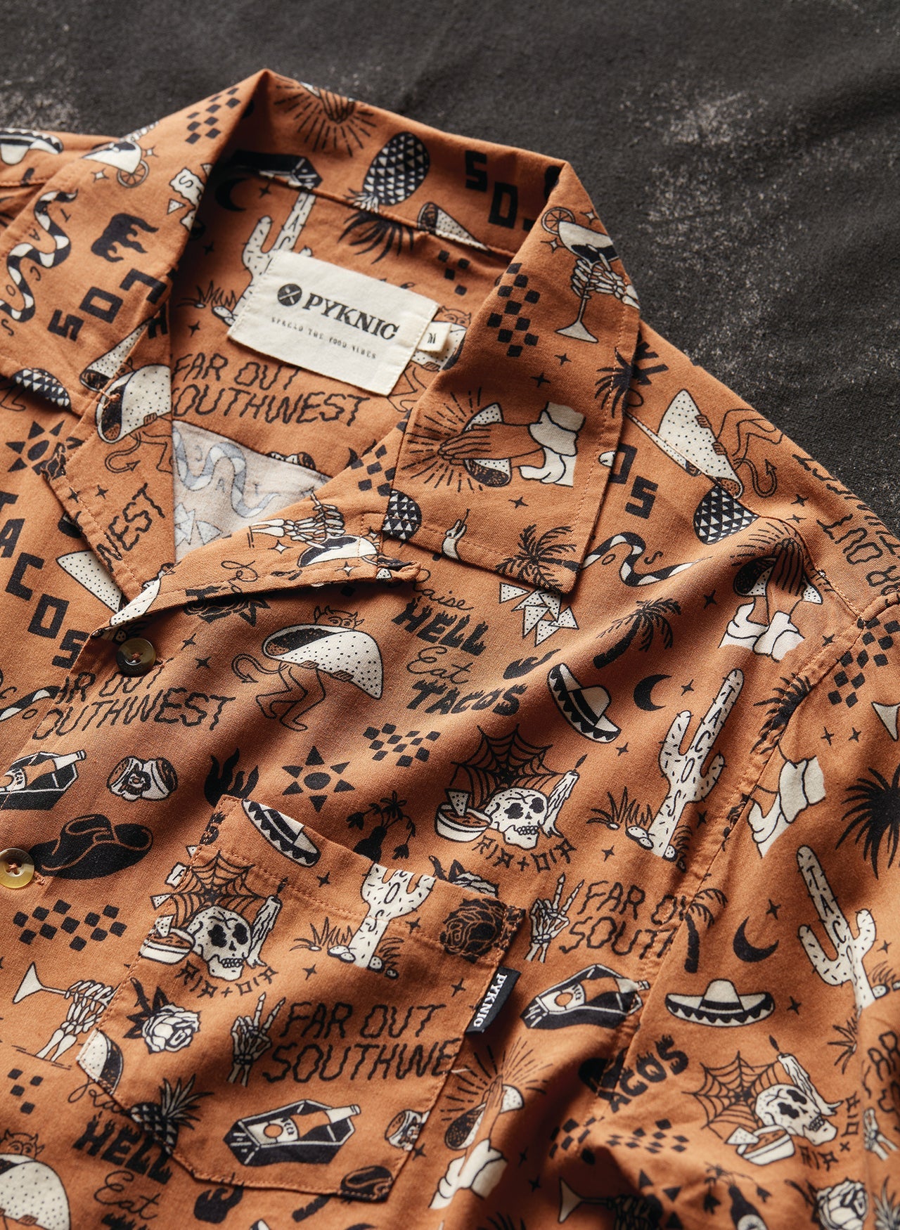 Raise Hell Eat Tacos Button Up