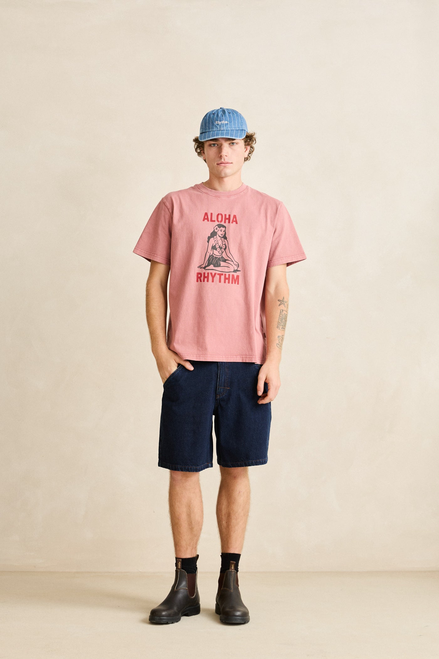 Essential Pin Stripe Denim Cap