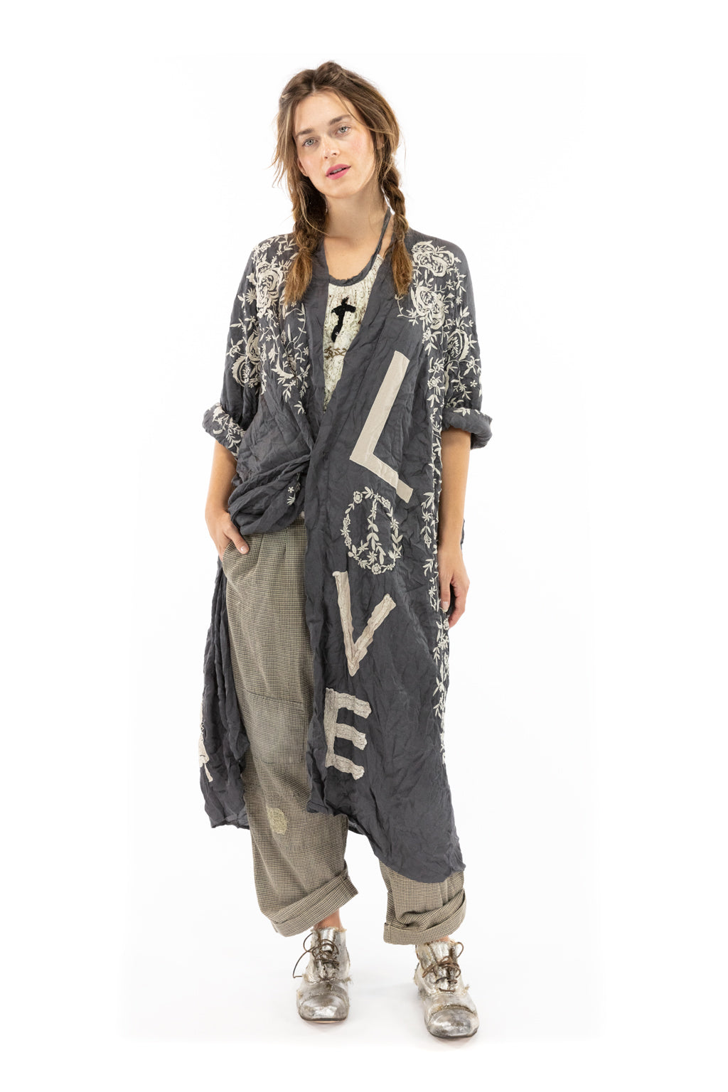 Applique Blessed Kimono