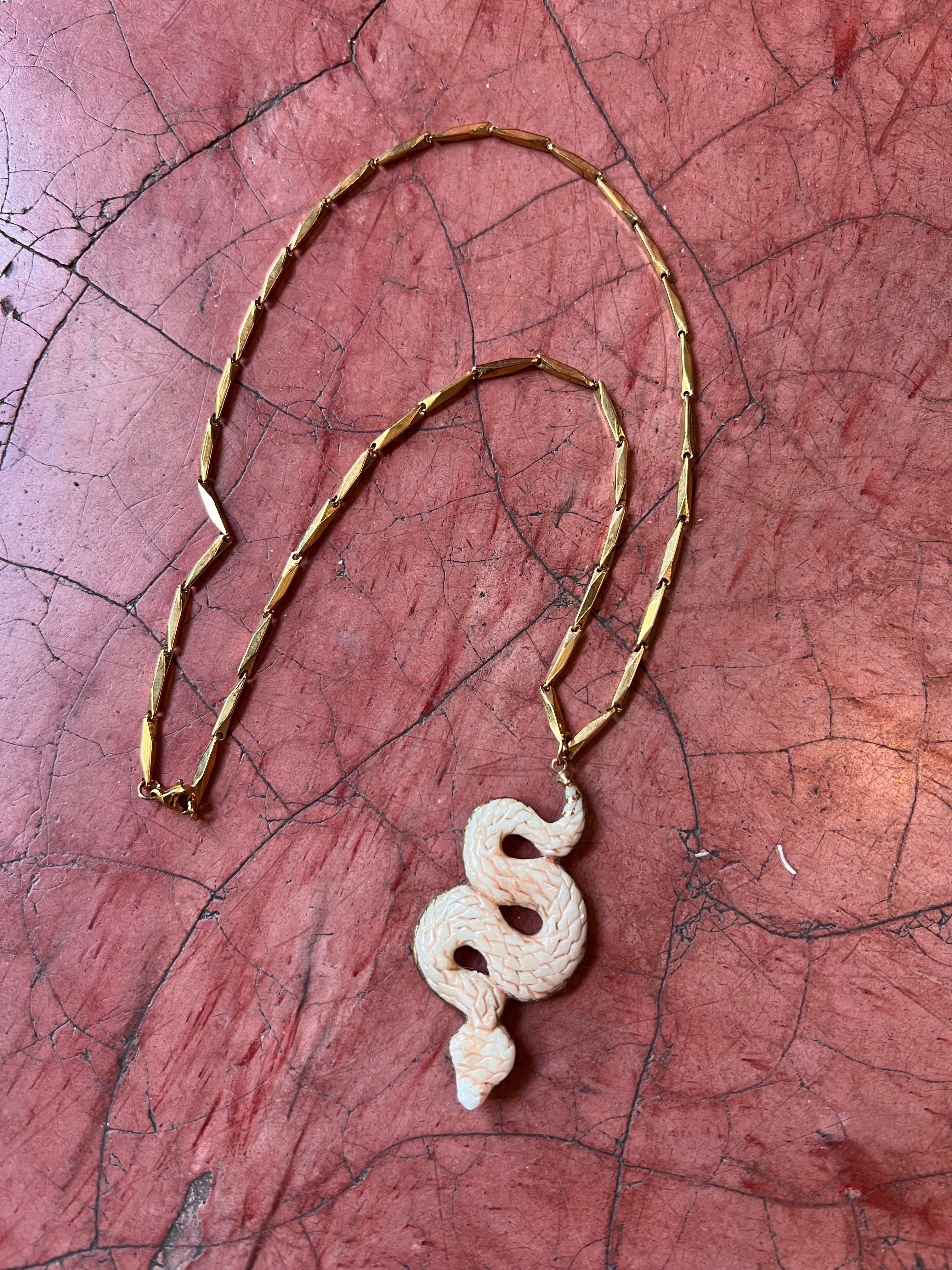 Bone Snake Necklace