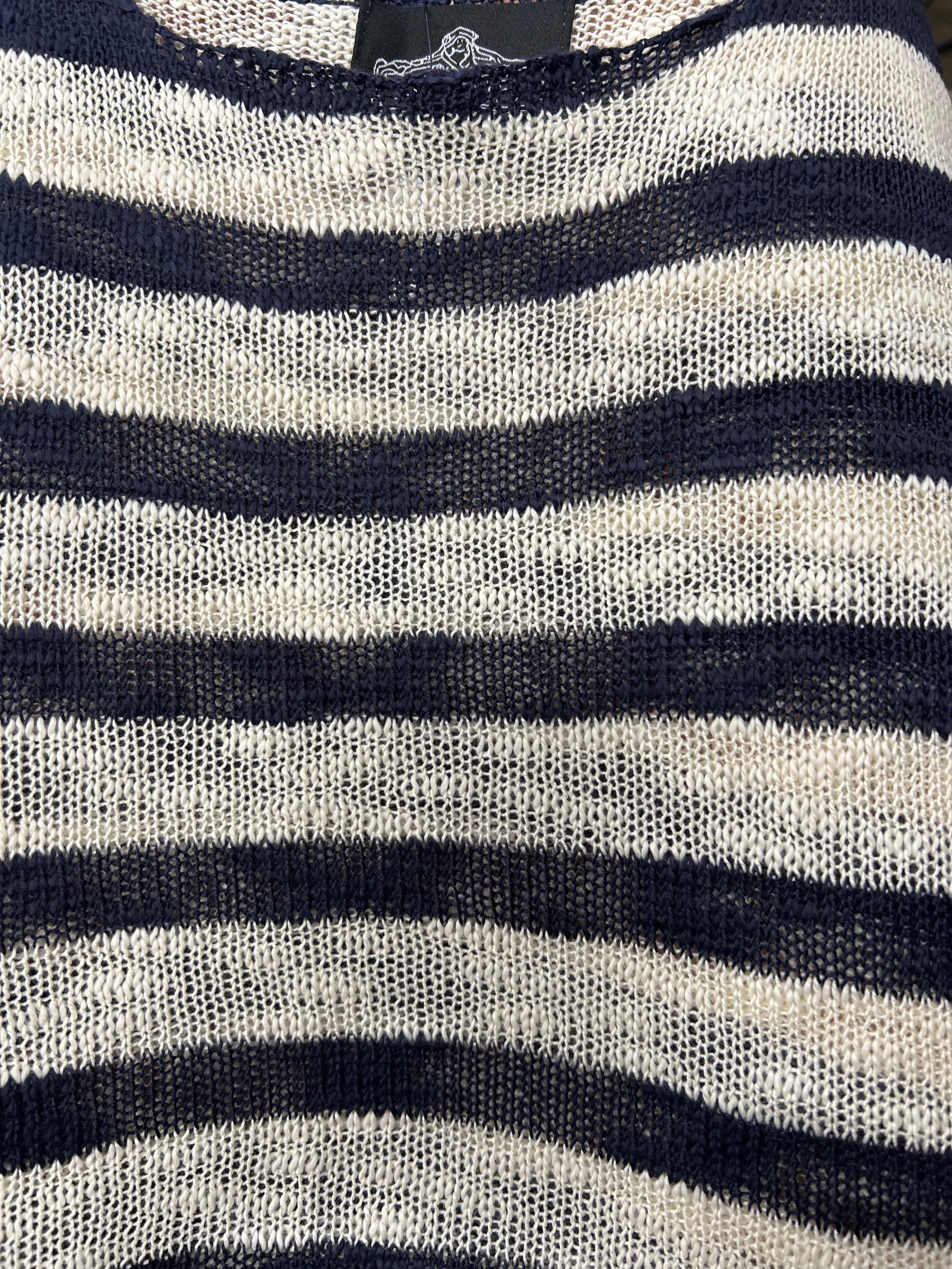 A Striped Knit Tank Top