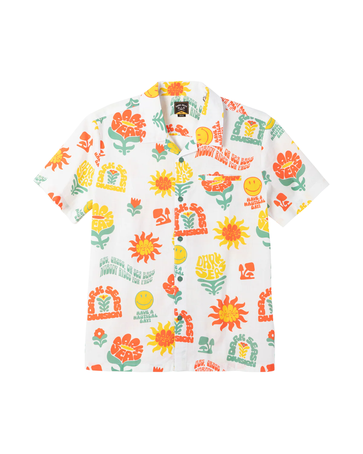 Camisa Mar Vista Dark Seas - Vista frontal color Off White