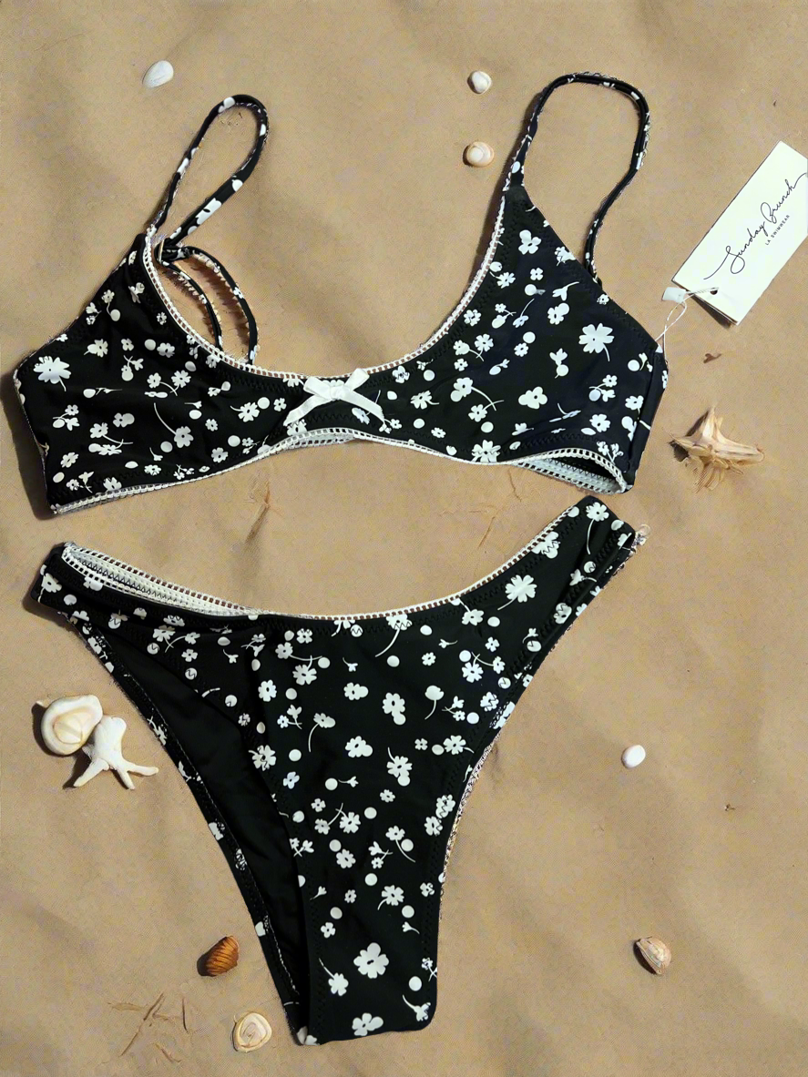 Black Daisy Bikini