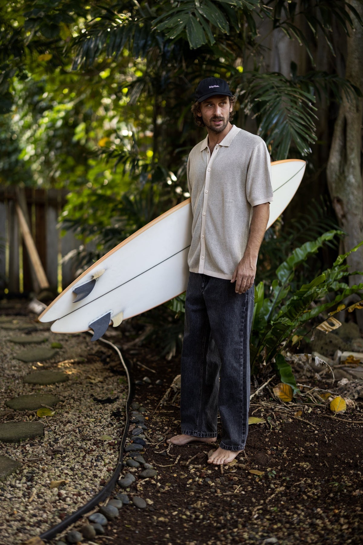 Hi Lo Knit Button Up