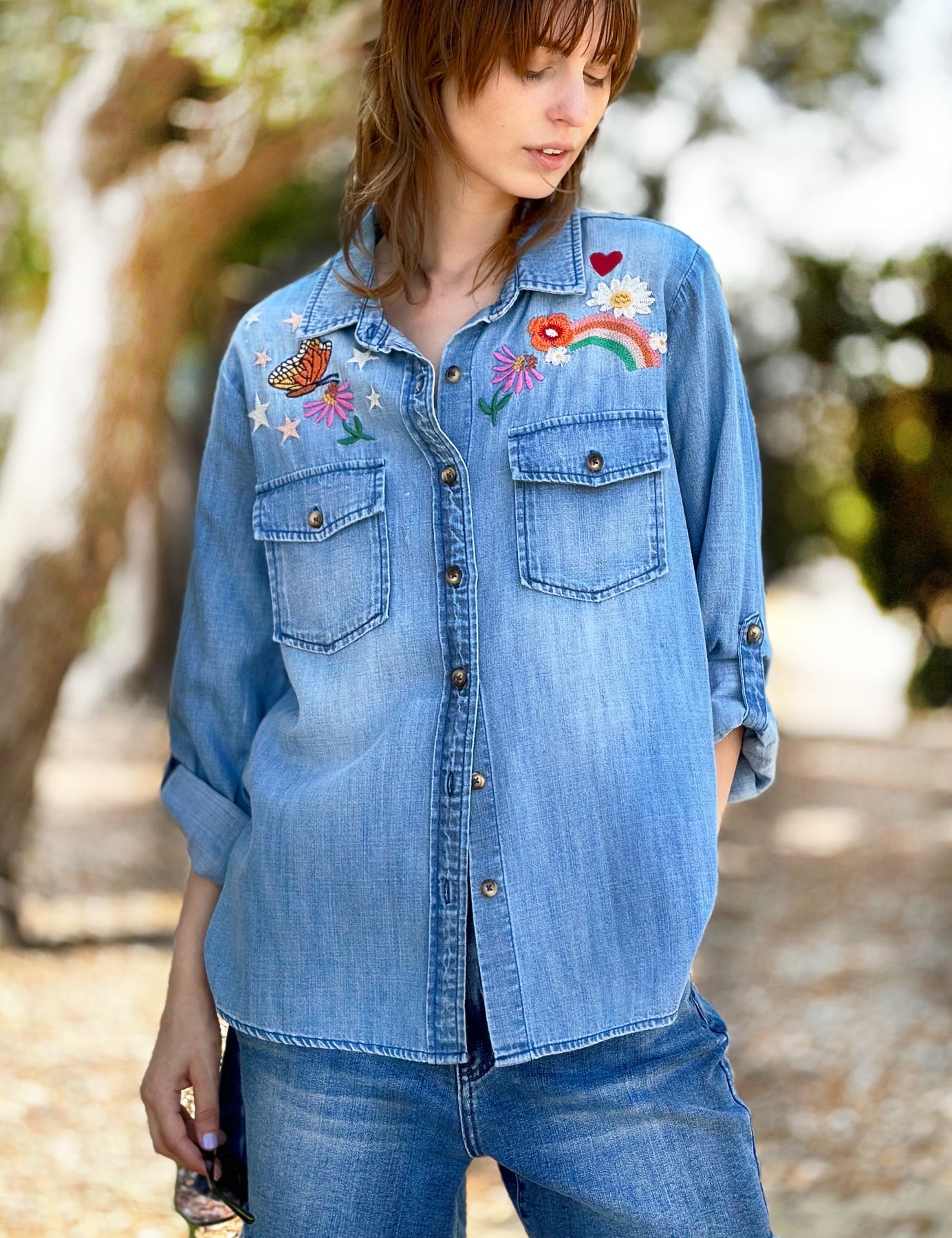 Happy Place Denim Shirt