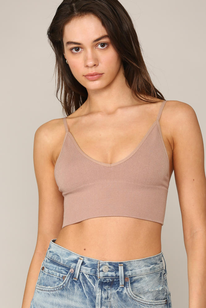 Modal Ribbed Triangle Bralette