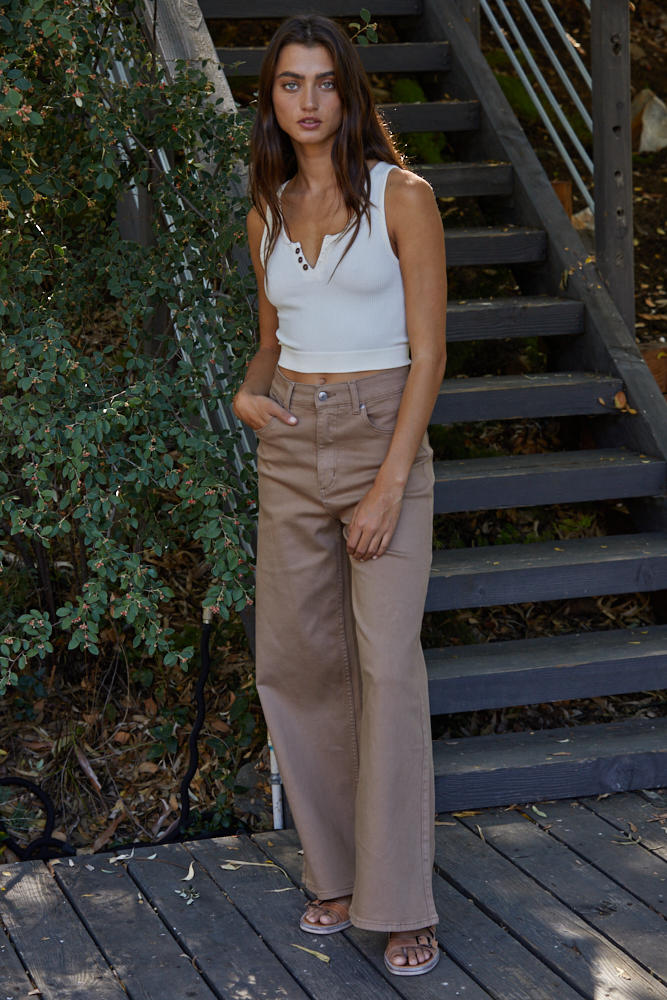 Henley Ribbed Modal Tank
