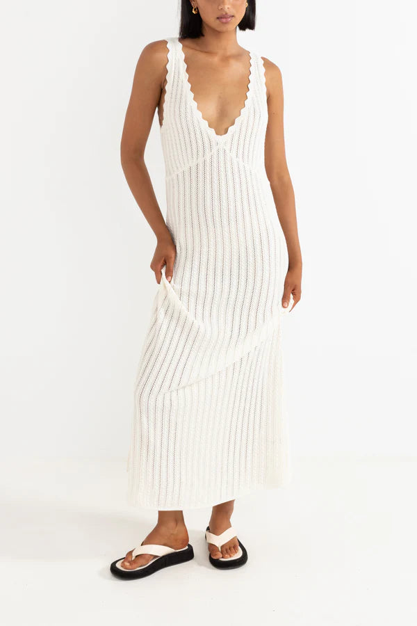 Scallop Knit Maxi Dress