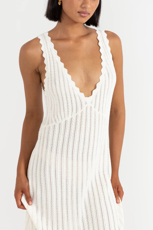 Scallop Knit Maxi Dress