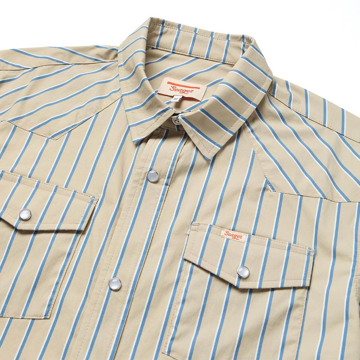 El Ranchero SS UV Shirt Tidal Foam Stripe - Seager