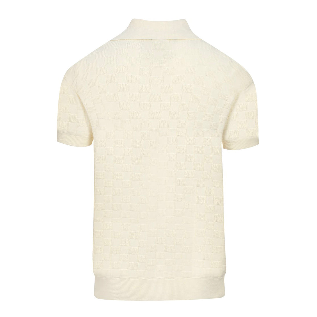 Retro Texture V-Neck Polo