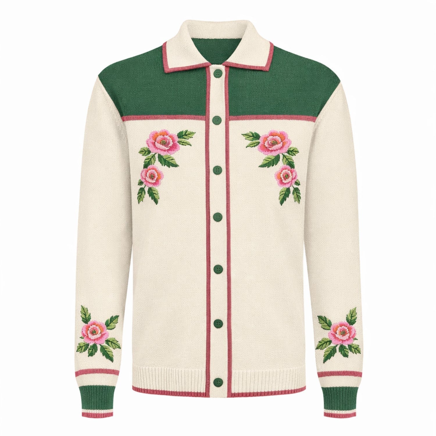 Flower Jacquard Cardigan