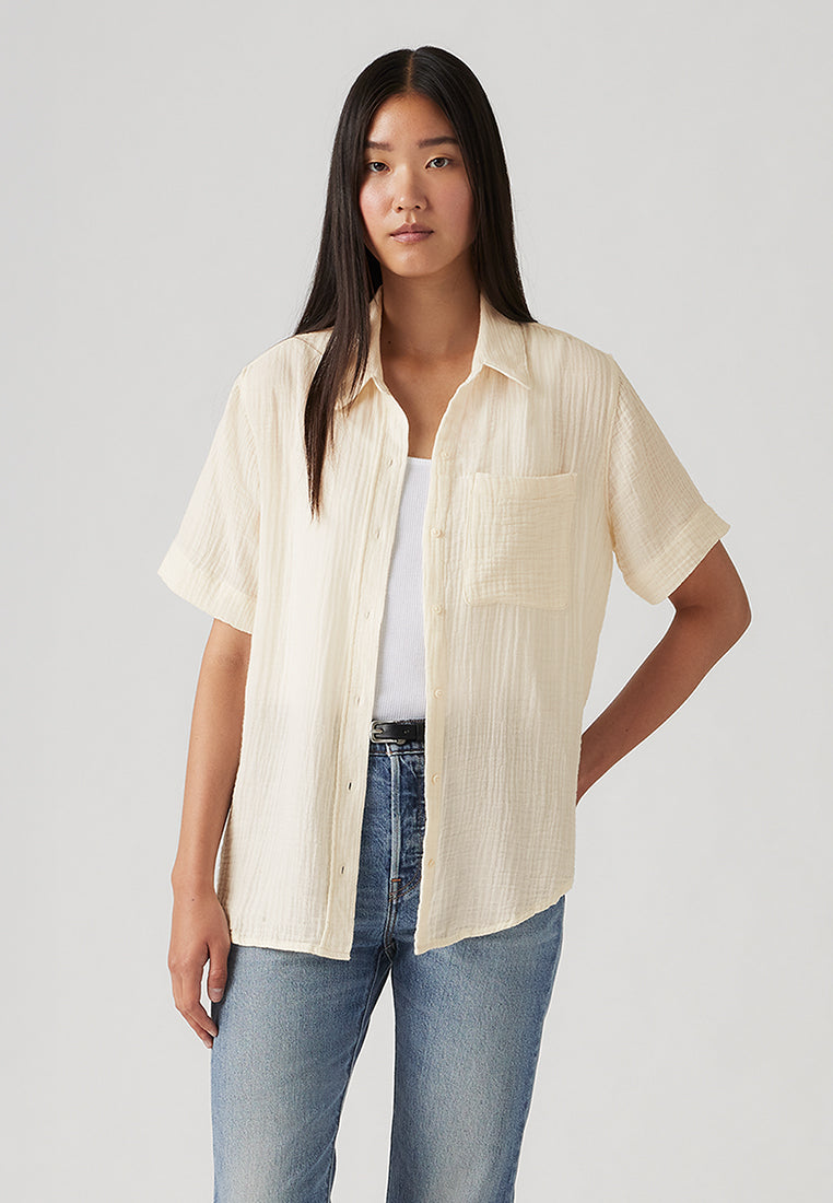 Darlene Short Sleeve Shirt Bright White Seersucker - Levi's - Vista frontal