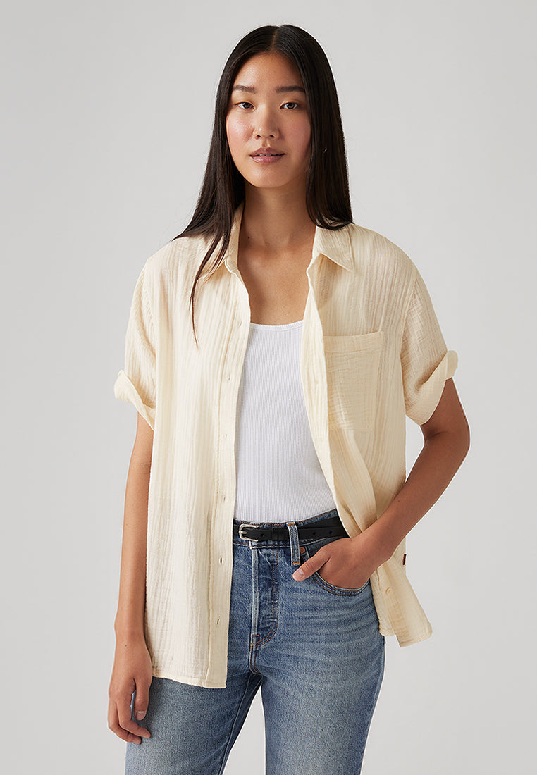 Darlene Short Sleeve Shirt Bright White Seersucker - Levi's - Vista 2
