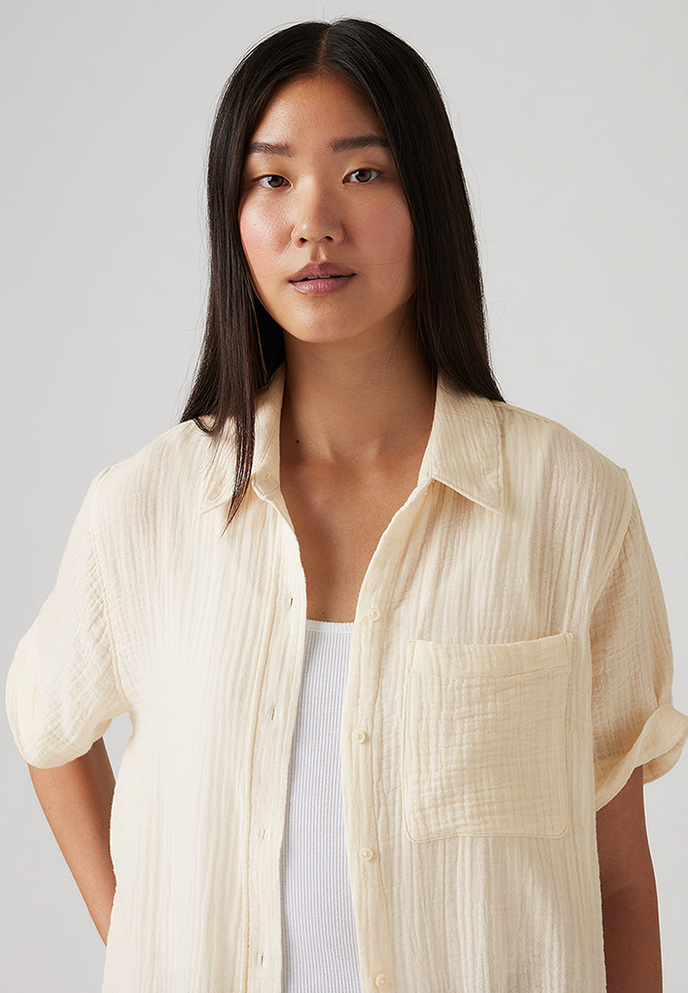 Darlene Short Sleeve Shirt Bright White Seersucker - Levi's - Vista 3