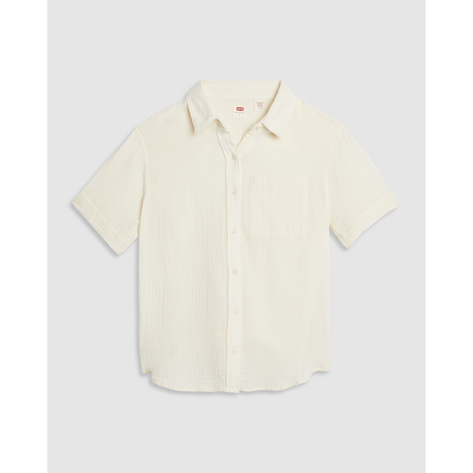 Darlene Short Sleeve Shirt Bright White Seersucker - Levi's - Look completo 1