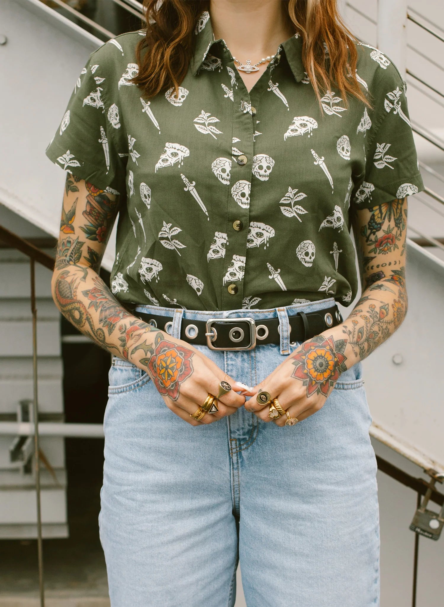 Pizza Slayer Button-up (Copy)