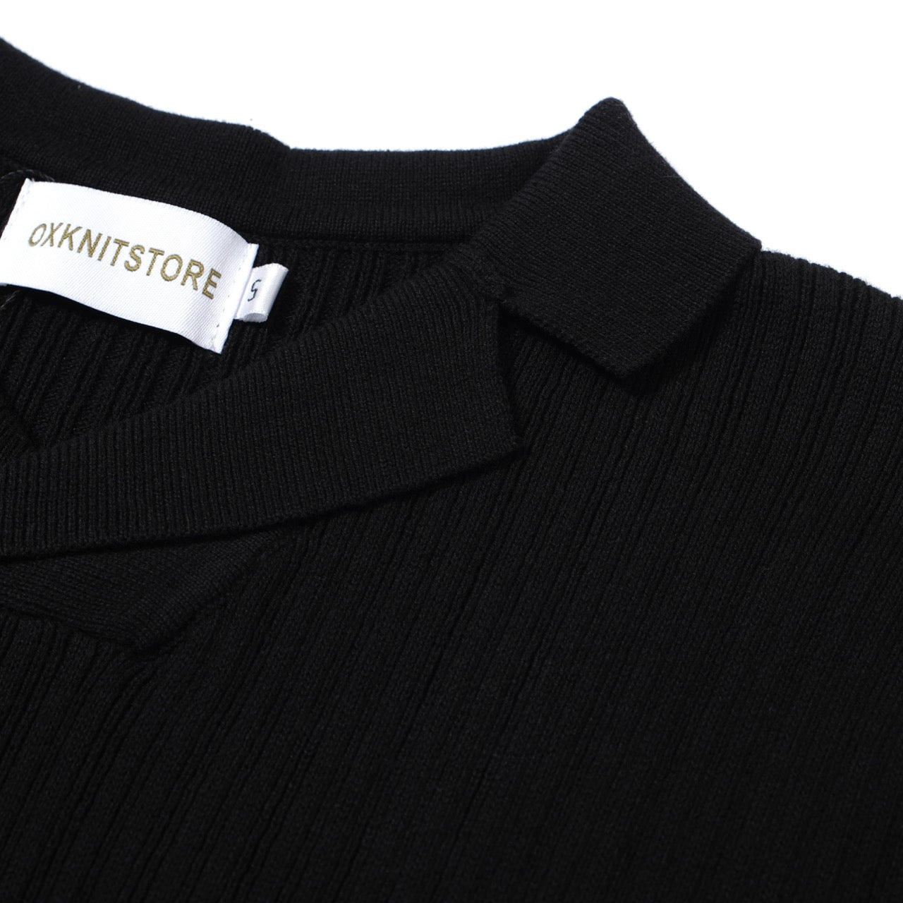 60s Ribbed Knit Polo